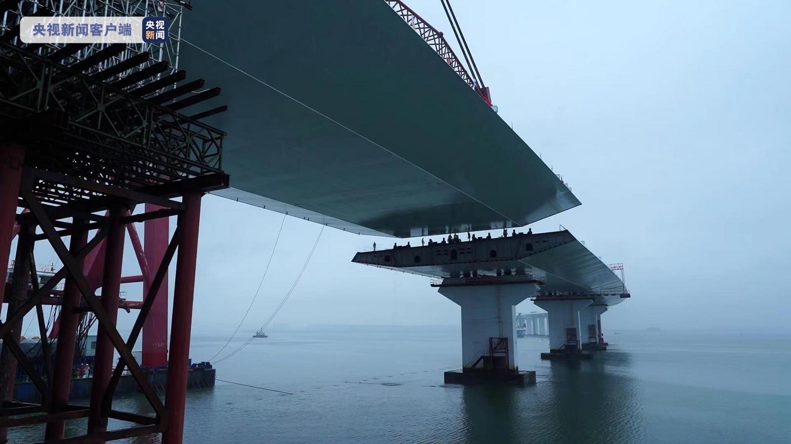 福建廈門：翔安跨海大橋島外段海陸合龍