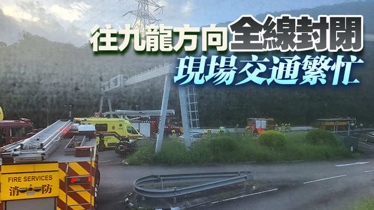 大欖隧道兩車相撞 私家車司機落車查看遭貨車撞倒不治