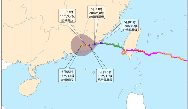 「海葵」先後登陸閩粵 深圳今日將有暴雨 