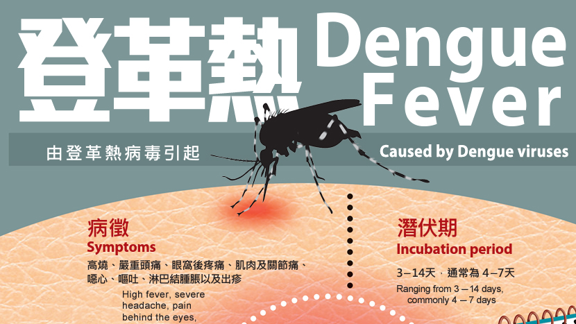 本港錄1宗登革熱傳入個案 潛伏期內曾到印尼