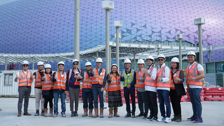九龍城區議會議員到訪啟德體育園 了解工程進度及項目最新發展