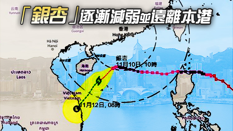 天文台改發一號風球 威脅解除時會取消信號